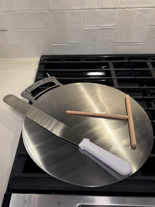 Carbon Steel 14″ Crepe Pan – CrepePro Bundle Kit